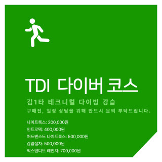 TDI 다이버 코스